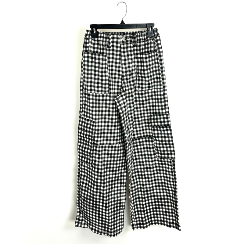 Checkered Pattern Cargo Pants- 4/6