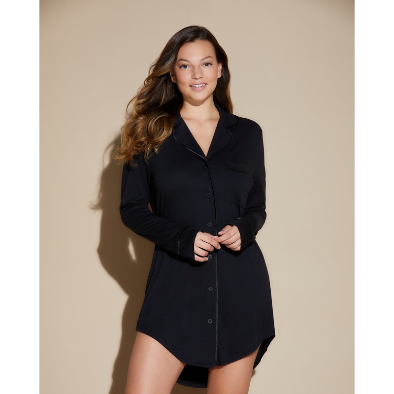 Chemise De Nuit Noir/Noir XS