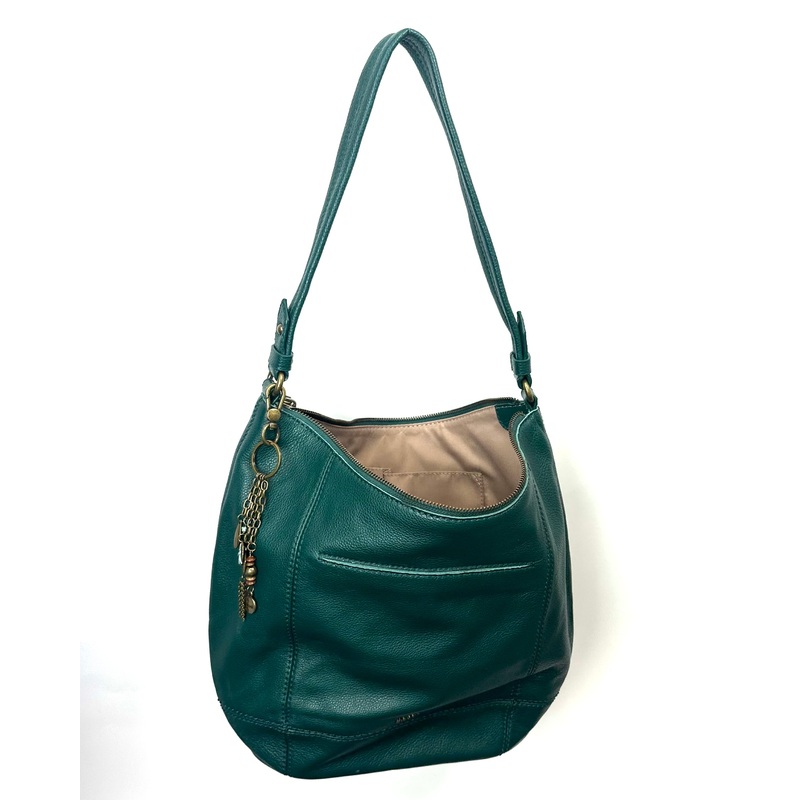 Emerald Green Leather Shoulder Bag