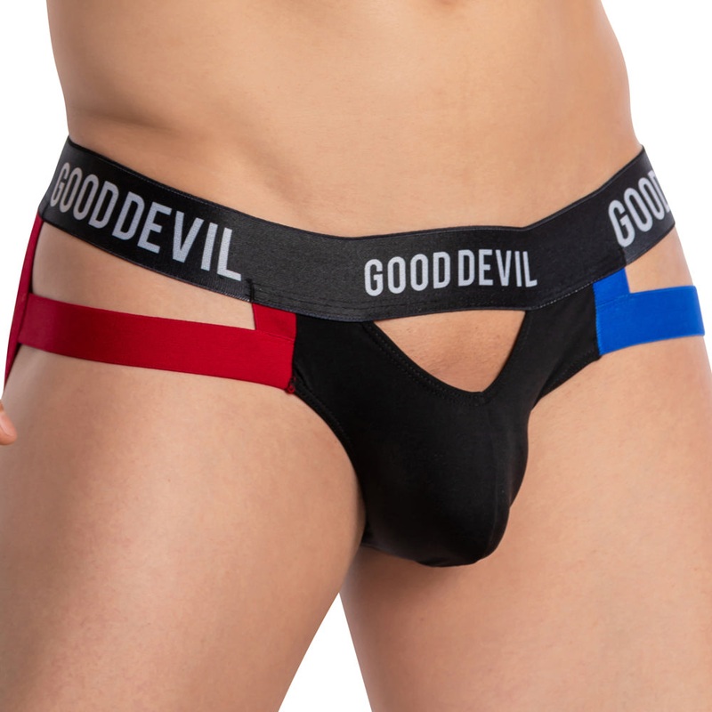 Good Devil GDE067 Open Pouch Backless Jockstrap Small Black