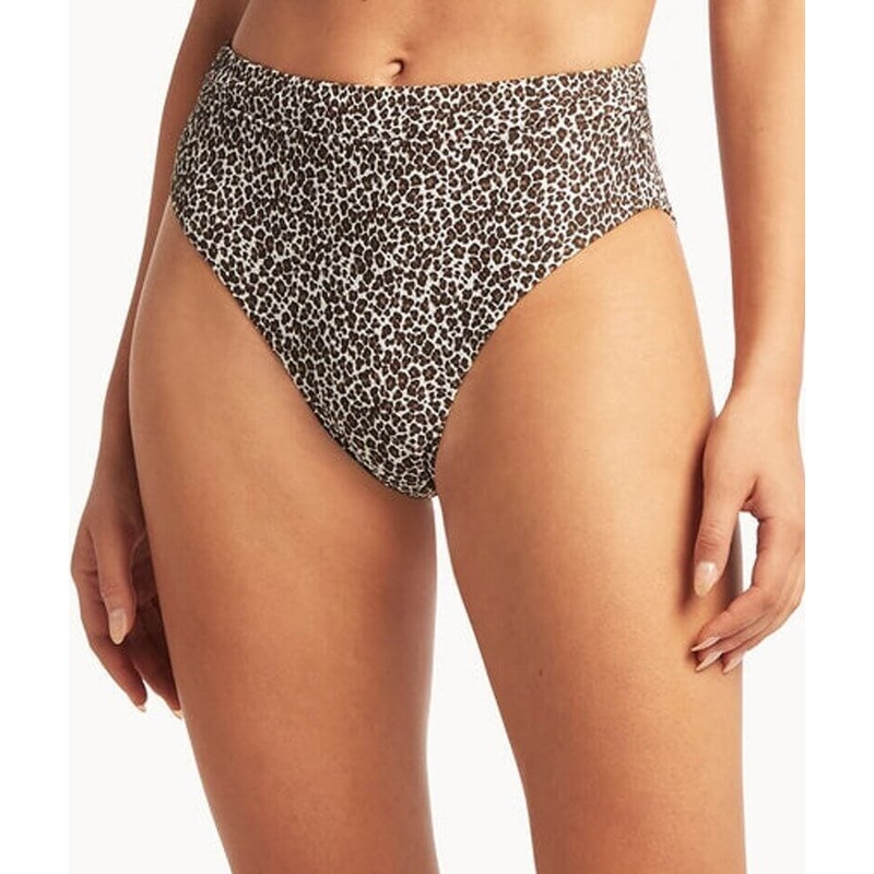 Sea Level Wild Cat High Waist Band Brief – Espresso 4