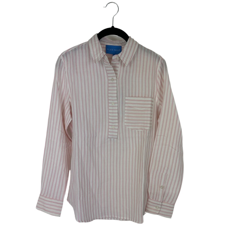 Light Pink And White Button Up Top – Size 0/2