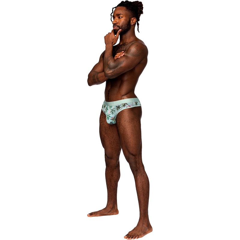 Sheer Print – Sheer Thong – Small/medium – Flamingo