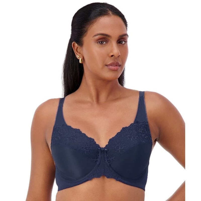 Triumph Embroidered Minimizer Bra – Deep Cobalt 34D