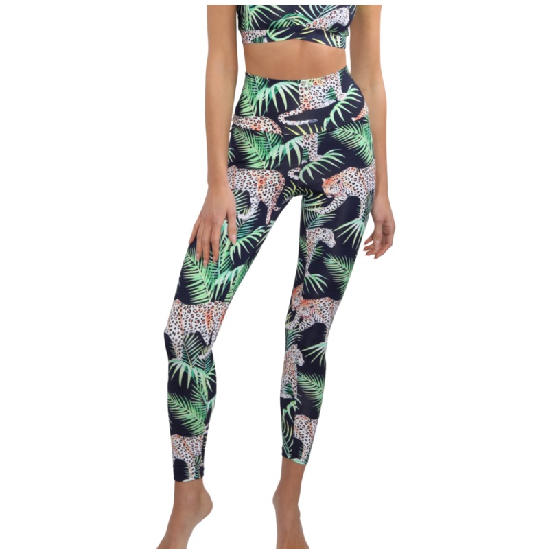 CAROLINE TROPICAL LEOPARD Activewear Legging XS