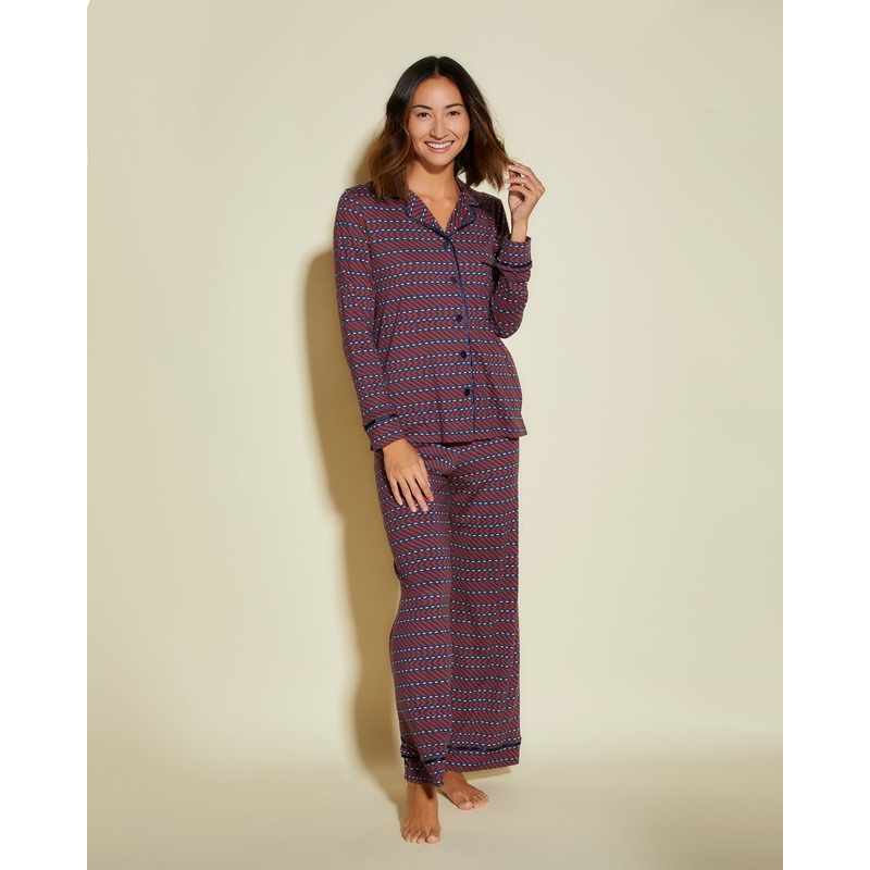 Ensemble Pyjama Haut  Manches Longues Et Pantalon, Petite Geo 2 Sahara/Navy PS