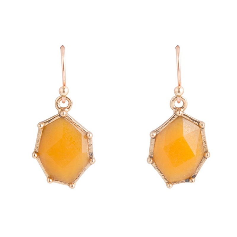 Lucky 7’s Earrings – Yellow Quartz