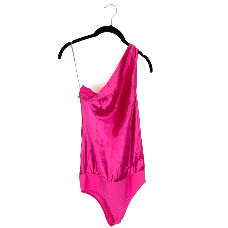 Pink One Shoulder Bodysuit – Small