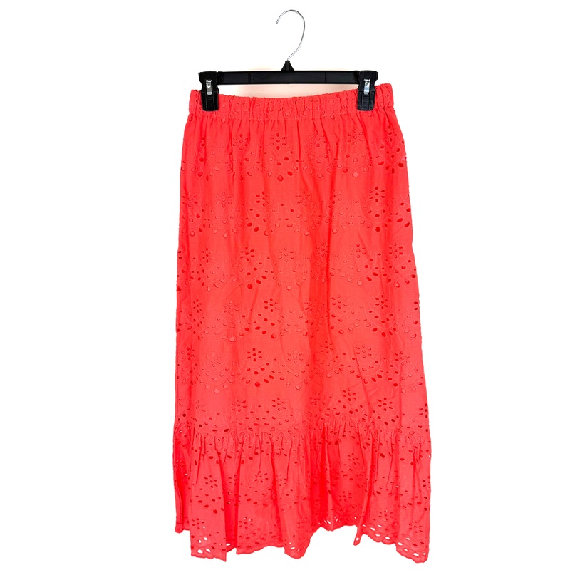 Coral Eyelet Lace Skirt – Extra Small Extra Small