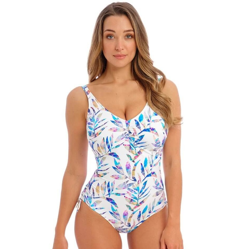 Fantasie Swim Calypso Harbour Underwired V-Neck Swimsuit With Adjustable Leg – Multi 38I