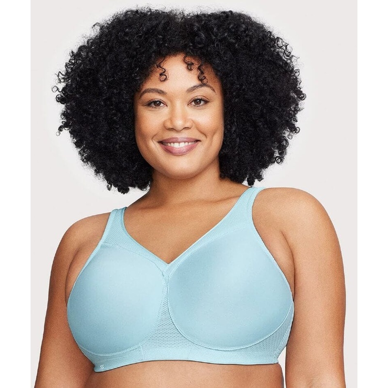 Glamorise MagicLift Seamless Wire-free Sports Bra – Frosted Aqua 34B