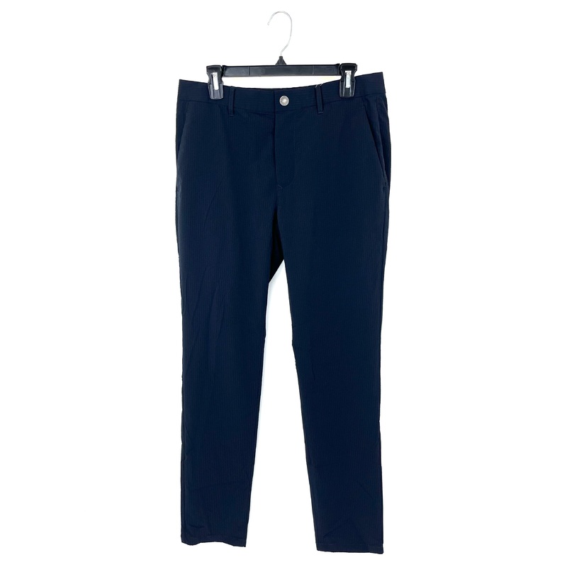 MENS Dark Navy Texture Golf Pants – 32/32 Slim Taper