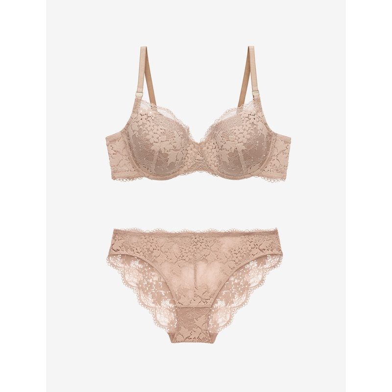 All Day Lace T-Shirt Bra + Bikini Set