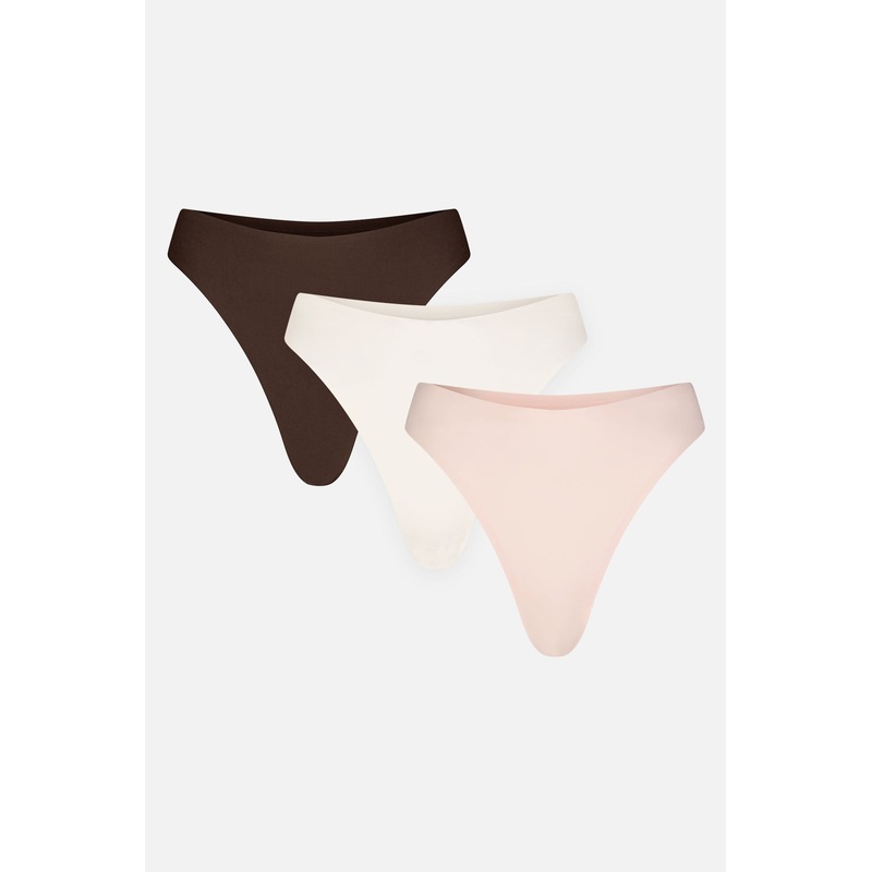 Base High Thong in Neapolitan (Pack) XS Neapolitan 3-Pack
