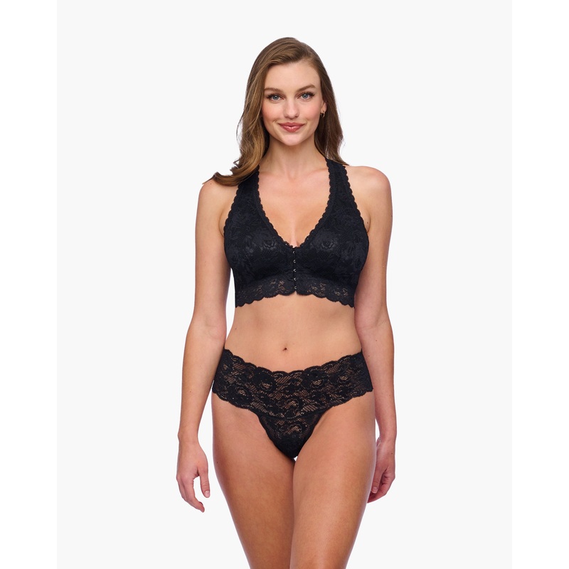 Bralette Curvy Con Chiusura Sul Davanti Per Post-Intervento Nero XS