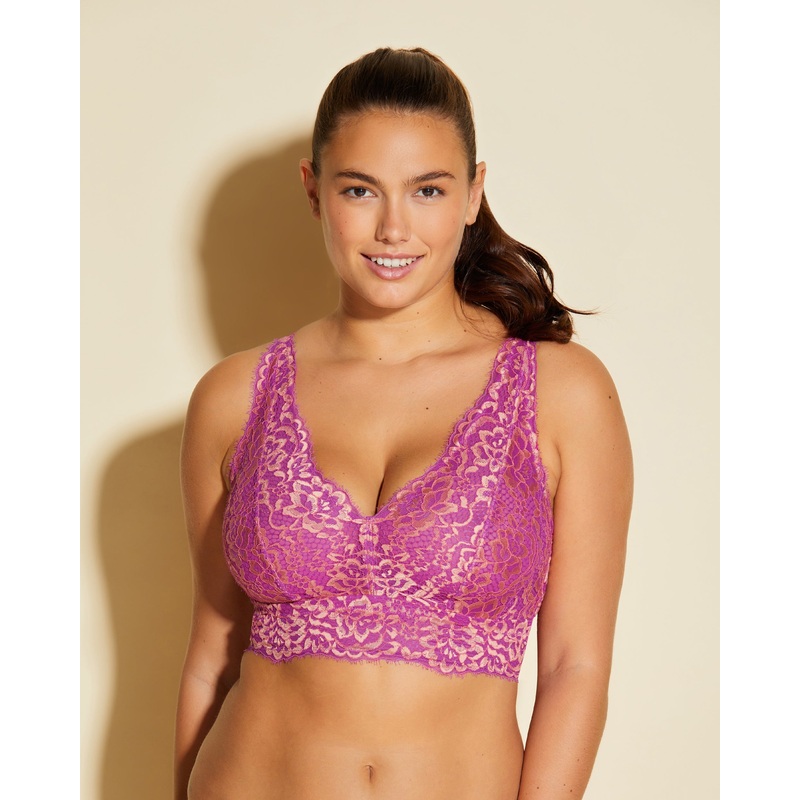 Bralette Curvy Longline Cape Fuchsia/ Rampur Sunset P