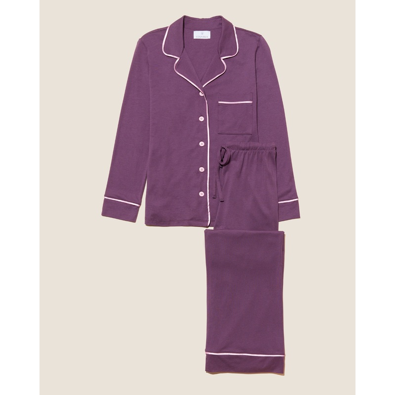 Conjunto De Pijama Petite Con Camisa De Manga Larga Y Pantalones Zaadi Purple/Neela Flower PS
