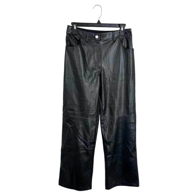 High Rise Black Faux Leather Pants – Size 4/6