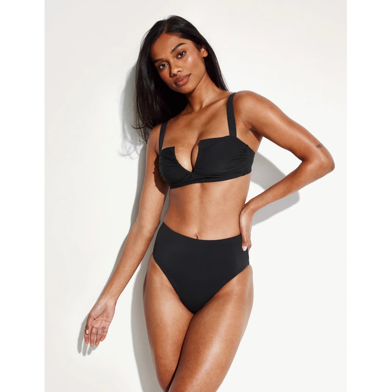 Leakproof Sculpt High Rise Bikini Swim Bottom Espresso XS