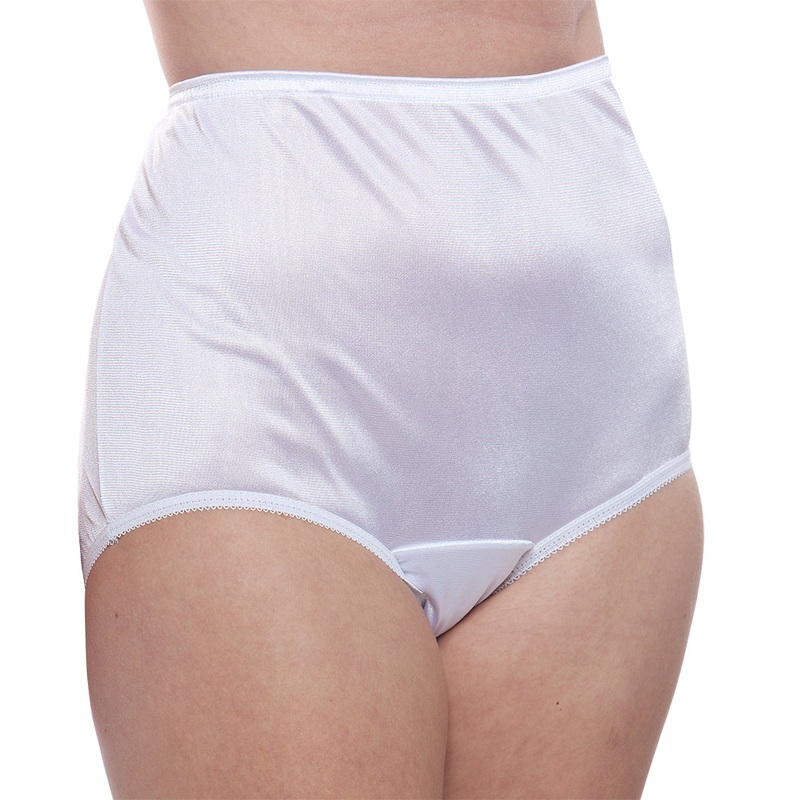 Nylon Brief Panty (Style 331/Plain Jane) 4 Pack in White 5