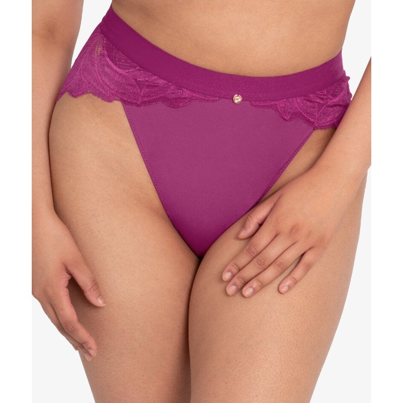 Scantilly Indulgence High Waist Brief – Orchid/Latte S