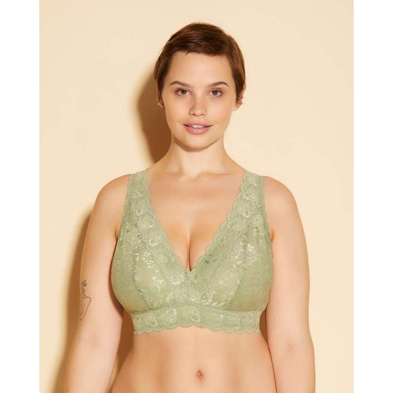 Super Curvy Plungie Longline Bralette Nile Mist XS