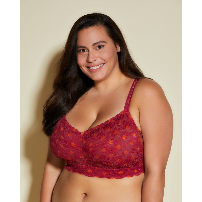 Ultra Curvy Sweetie Bralette Diamond Deep Ruby XS