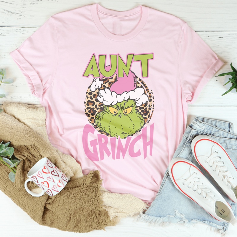 Aunt Grinch Tee Athletic Heather S