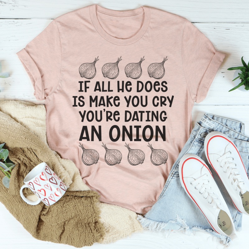 Dating An Onion Tee Heather Prism Peach S