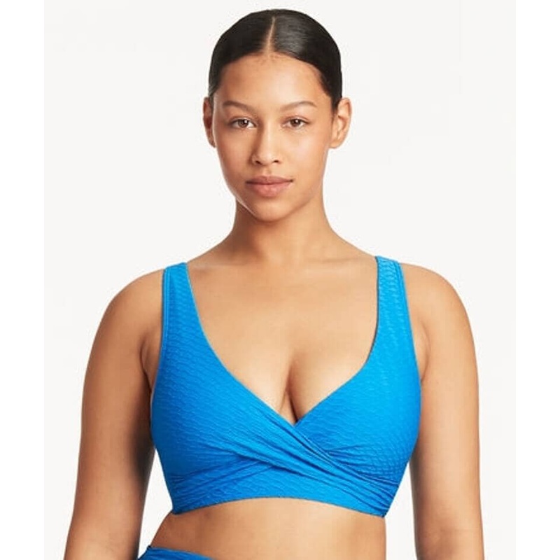 Sea Level Honeycomb Cross Front A-DD Cup Bikini Top – Capri 4