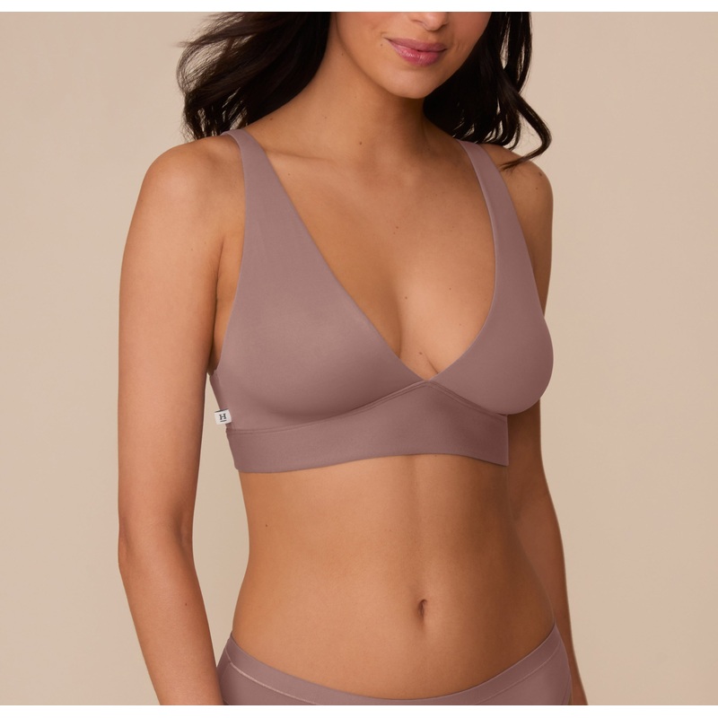 Bliss Plunge Adjustable Bralette – Mauve Mauve XS