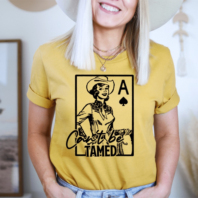 Can’t Be Tamed Tee Mustard S