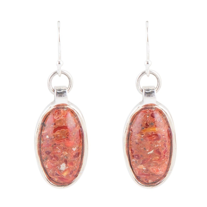 Eternally Orange Sponge Coral Earrings – Sterling