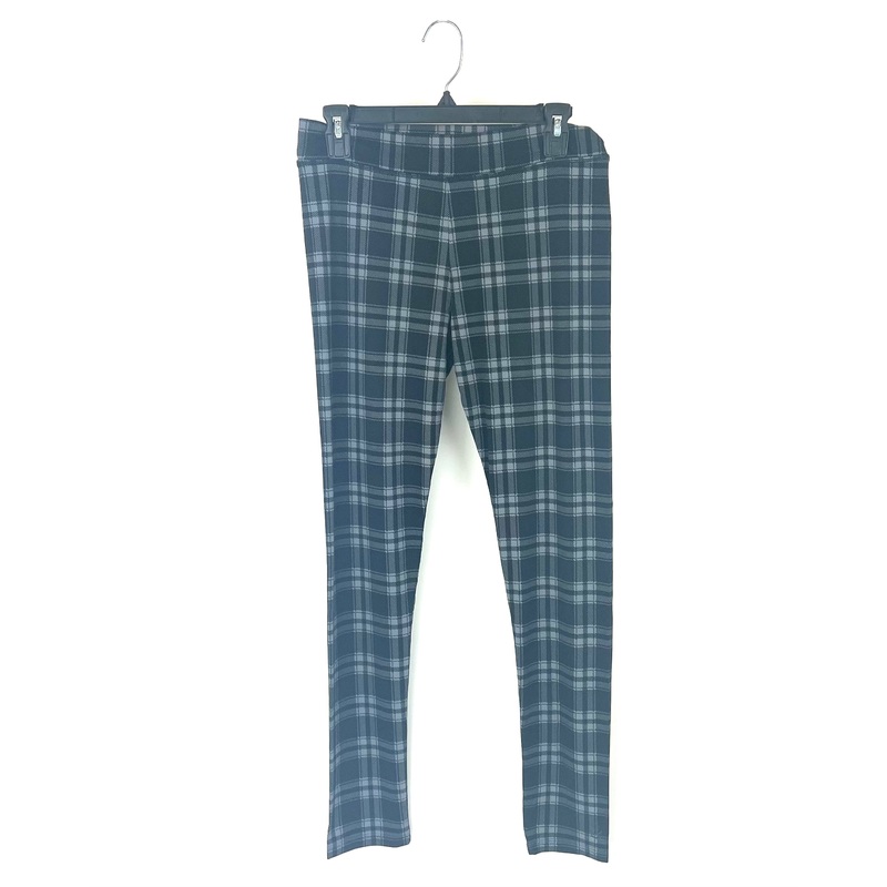 Gray and Black Plaid Leggings – Small, Medium, Large, and Extra Large Small (2-4)