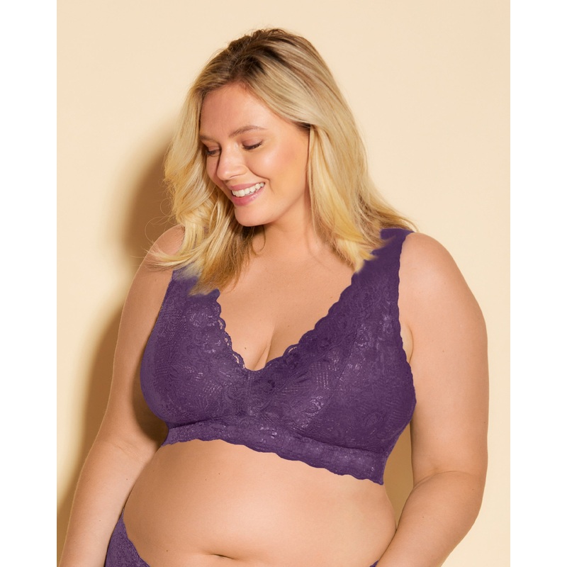 Bralette Longline De Estilo Top Ultra Curvy Zaadi Purple XS