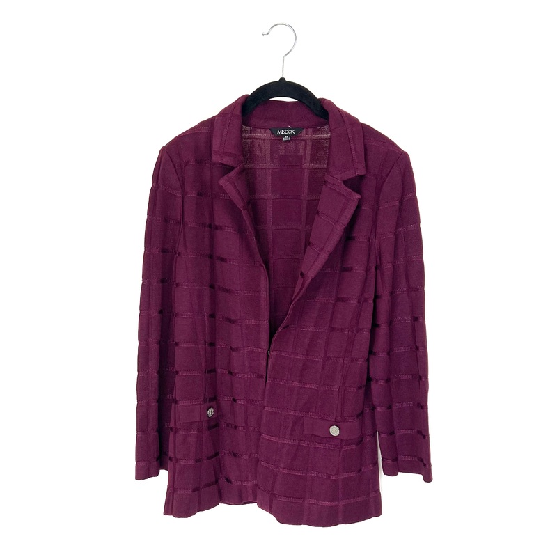 Burgundy Knit Cardigan – Size 2/4 Extra Small (Size 2-4)