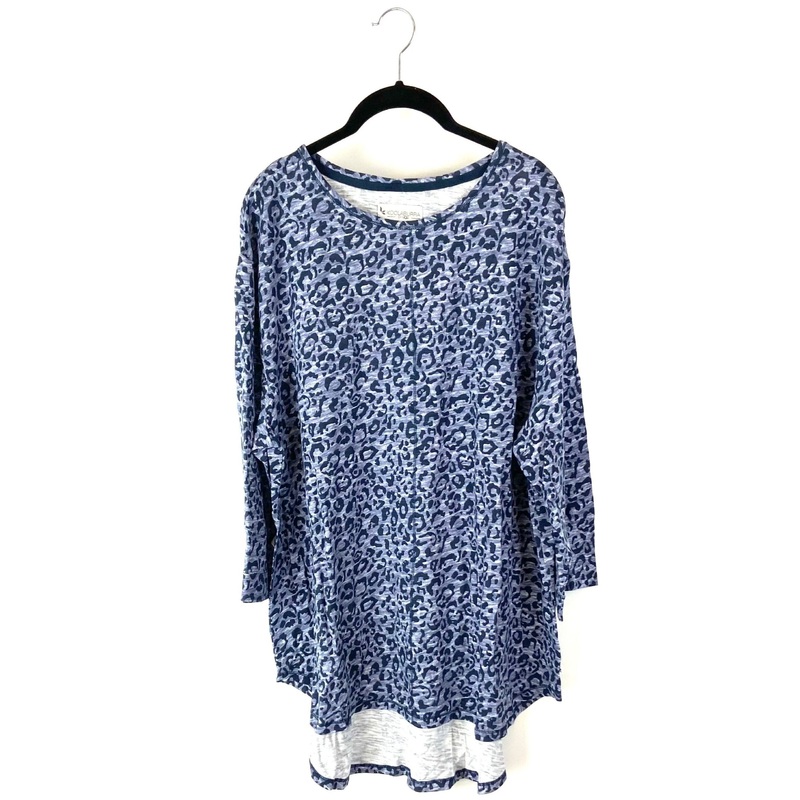 Purple Cheetah Print Long Sleeve – Size 6/8 Small