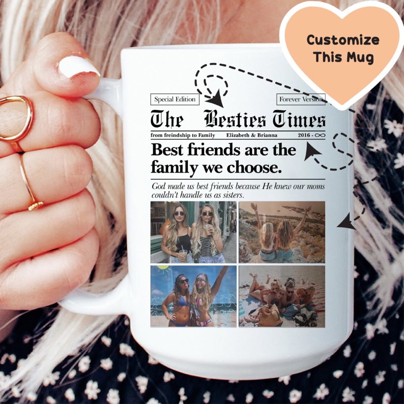 The Bestie Times Custom Mug White 15 oz