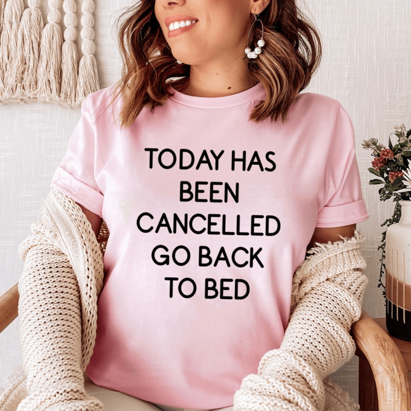 Today Has Ben Cancelled Tee Athletic Heather S