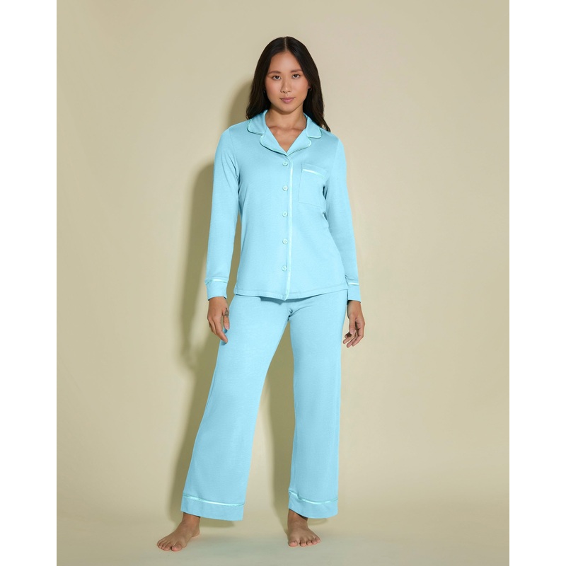 Conjunto De Pijama Petite Con Camisa De Manga Larga Y Pantalones Maldives/Lagoon Mint PS