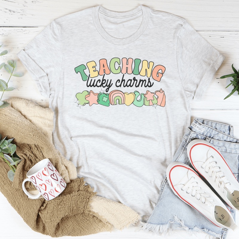 Teaching Lucky Charms Tee Black Heather S