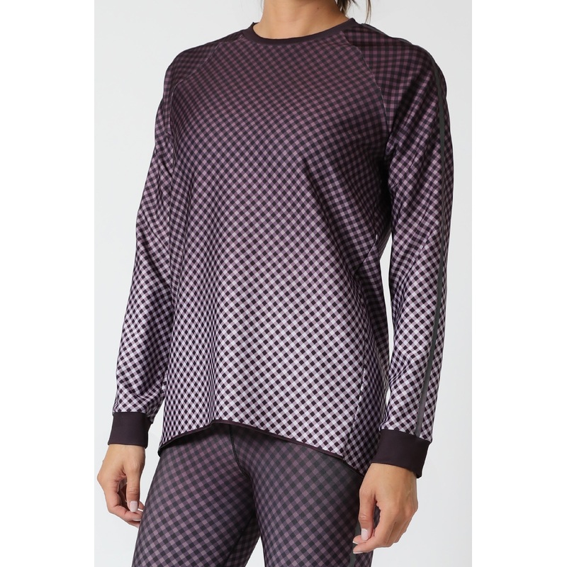 3D GINGHAM CAPELLA TOP SILK BONDED DESERT TAUPE XS