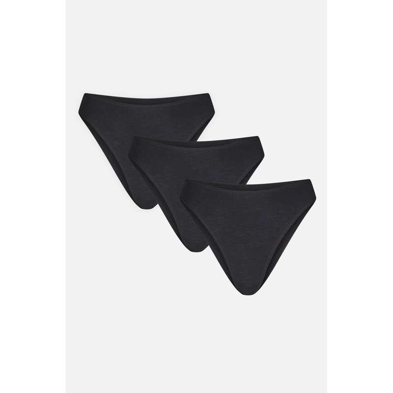 Cloud Cotton French Cut Brief in Black (Pack) XS-S Black 3-Pack