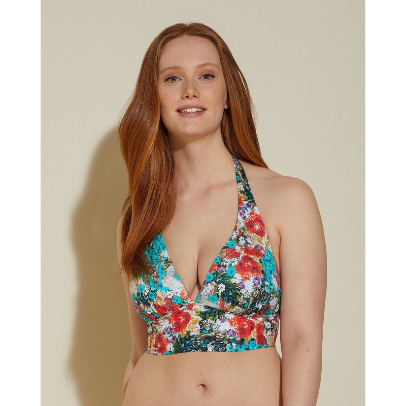 Curvy Neckholder-Oberteil Zermatt Floral XS