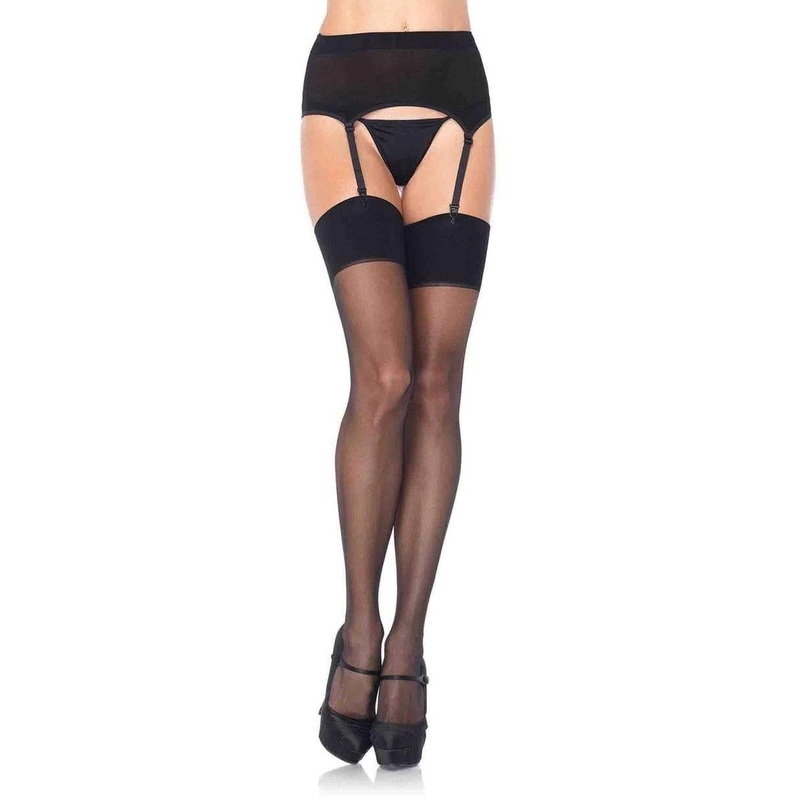 Zara Garter Belt and Stocking – Queen – Black