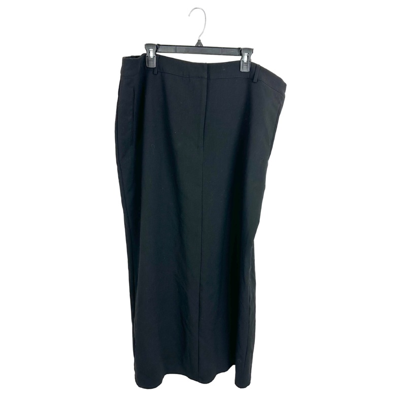 Black Tailored Midi Skirt – Size 3X