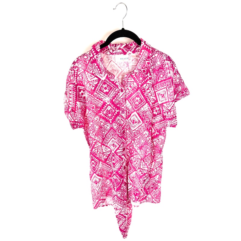 Pink Abstract Print Top – Size 6/8
