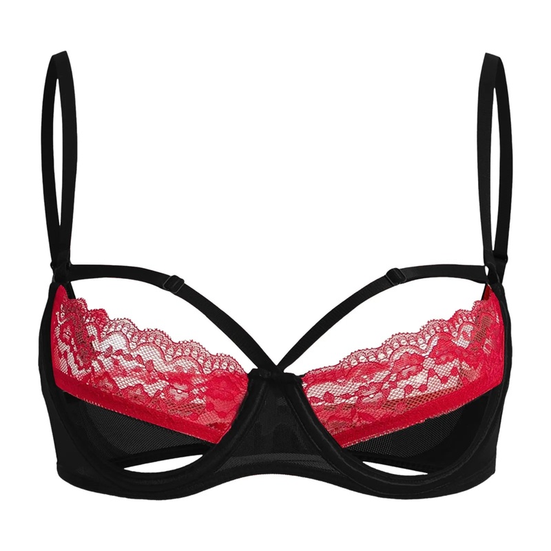 Reka Secret Glimpse Bra – Black Red Black Red S
