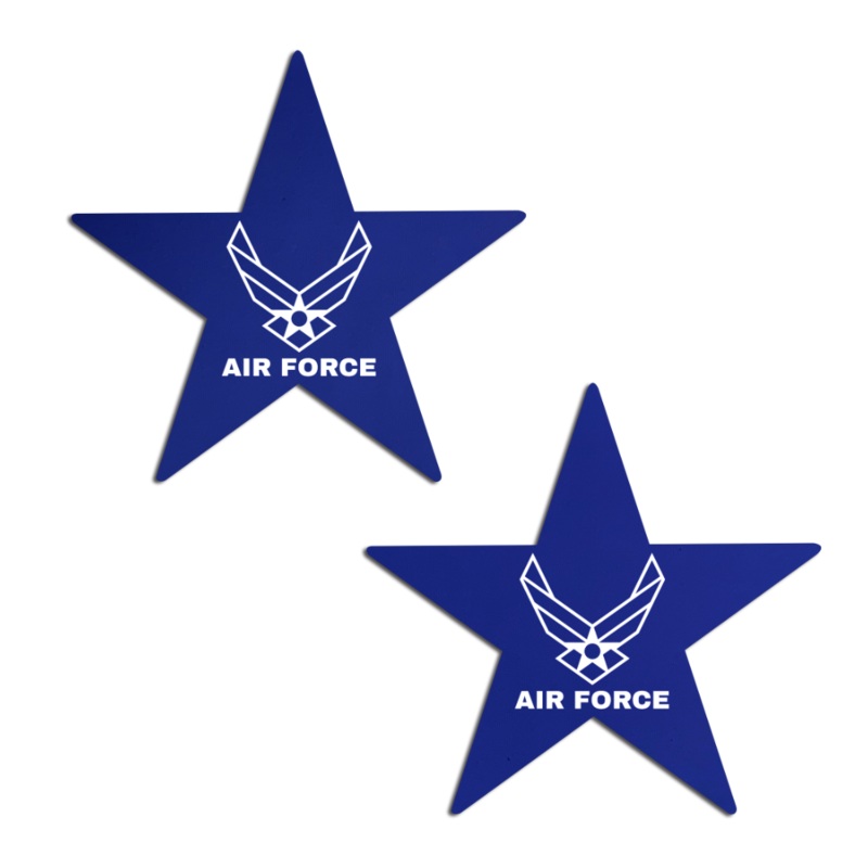 Nautical Star: Military Airforce Insignia White on Blue Nipple Pasties by Pastease