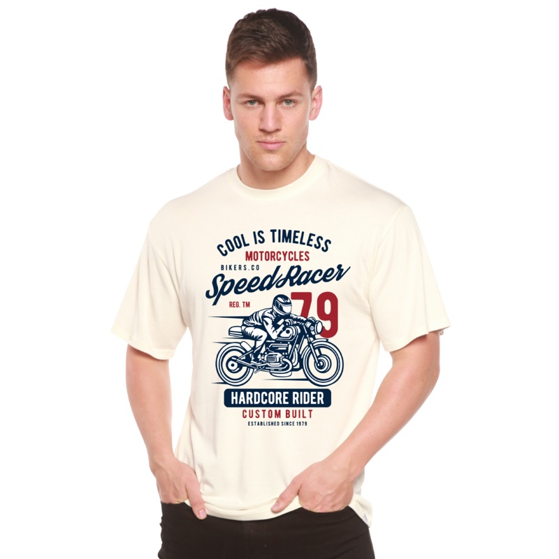 Speed Racer Spun Bamboo Men’s Bamboo Viscose/Organic Cotton Short Sleeve Graphic T-Shirt Medium Black